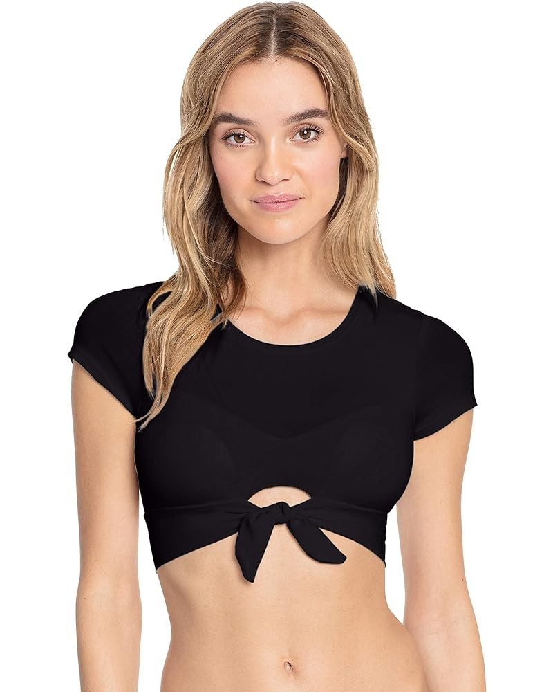 Women's Ava T-Shirt Top w/Front Tie Black $39.14 Others