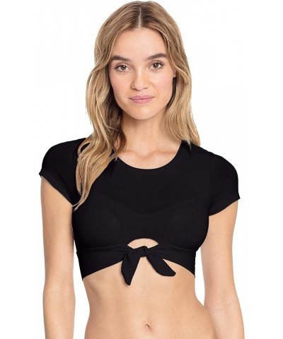 Women's Ava T-Shirt Top w/Front Tie Black $39.14 Others