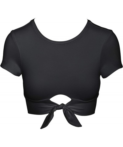 Women's Ava T-Shirt Top w/Front Tie Black $39.14 Others