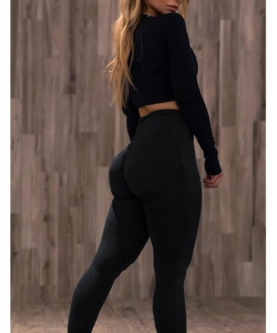 Tie Dye Workout Seamless Leggings for Women High Waist Gym Leggings Yoga Pants 3 Black $11.50 Leggings