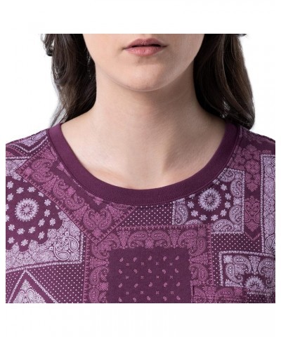 Women's Short Sleeve Crewneck Pocket Sleepshirt Paisley $9.54 Sleep & Lounge