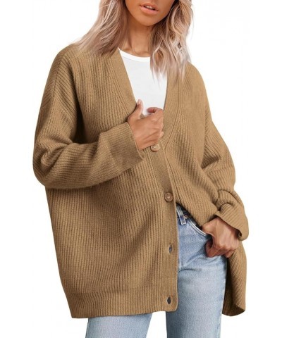 Fall Cocoon Cardigan,Cashmere Cocoon Cardigan for Women Open Front Oversized Button Sweaters Fall Cardigans Knit 6 $22.73 Swe...