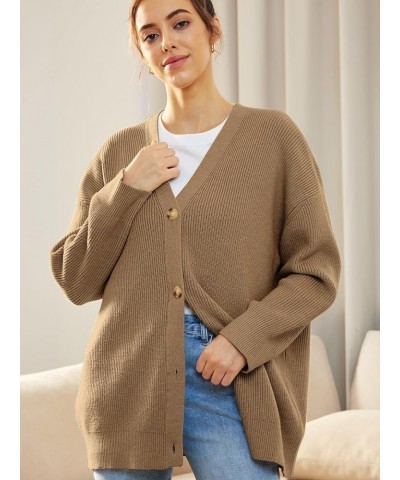 Fall Cocoon Cardigan,Cashmere Cocoon Cardigan for Women Open Front Oversized Button Sweaters Fall Cardigans Knit 6 $22.73 Swe...