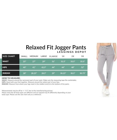 Women's Relaxed-fit Jogger Track Cuff Sweatpants with Pockets for Yoga, Workout Black $8.82 Pants