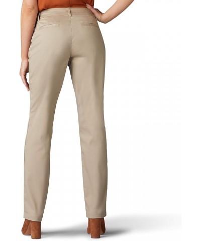 Women's Wrinkle Free Relaxed Fit Straight Leg Pant Flax $15.96 Pants