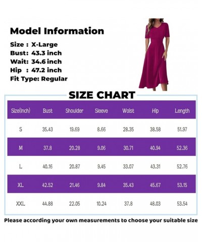 Women's Spring Dresses 2024 Short Sleeve V Neck High Waist Chiffon Dress Summer Swing Maxi Dresses 03-gray $25.64 Others