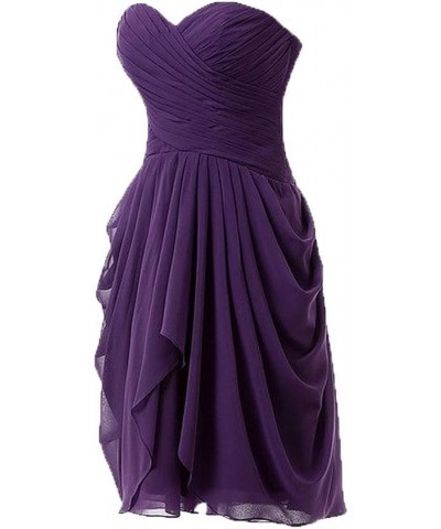 Women's One Shoulder Chiffon Floor-Length Evening Formal Prom Dresses Long Purple $36.26 Dresses