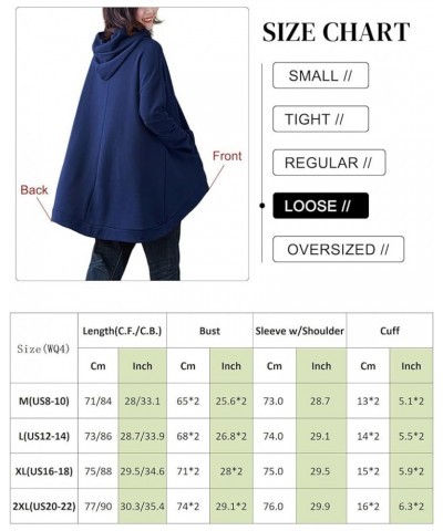 Women Fleeced Pullover Hoodies Casual Loose Oversized Sweatshirt Cloak Outerwear with Pockets WQ4 Wq4 Red-fleeced $30.38 Hood...