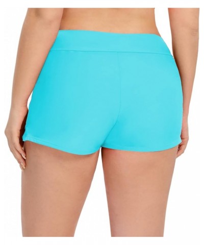 Women's Board Shorts Boyleg Tankini Bottoms Ruched Swimming Surf Shorts Light Blue $14.50 Swimsuits