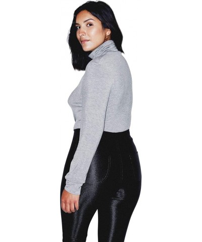 Women's Mix Modal Long Sleeve Turtleneck Heather Charcoal $11.04 T-Shirts