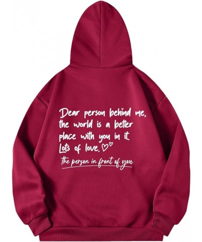 Dear Person Behind Me Hoodie for Women Oversized Graphic Hoodies for Teen Girls Drop Shoulder Hooded Sweatshirt Pullover Tops...