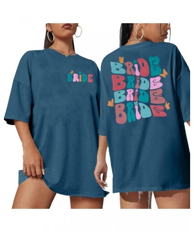 Bride Shirt Bride and Babe Oversized Shirts Retro Bachelorette T Shirt Wedding Vacation Short Sleeve Bachelorette Party Tops ...