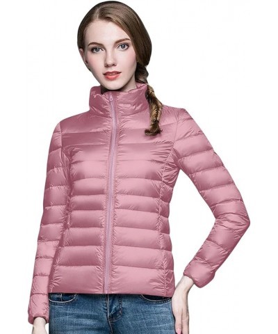 Lightweight Packable Hooded Puffer Jacket Womens Quilted Winter Down Coat Full-Zip Ski Jacket Coat Trech Coat Pea Coats D - P...