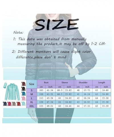 Lightweight Packable Hooded Puffer Jacket Womens Quilted Winter Down Coat Full-Zip Ski Jacket Coat Trech Coat Pea Coats D - P...