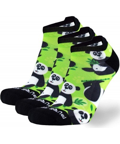 Running Socks – Best Athletic No Show for Men and Women - Low-Show Light Cushion 3 Pairs - Pandas/Green $8.23 Activewear