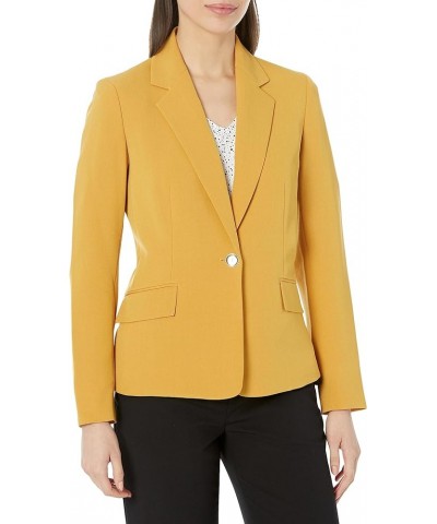 Women's 1 Bttn Jacket W/Slit Sleeves & Flap Pkts Honeycomb $26.90 Blazers