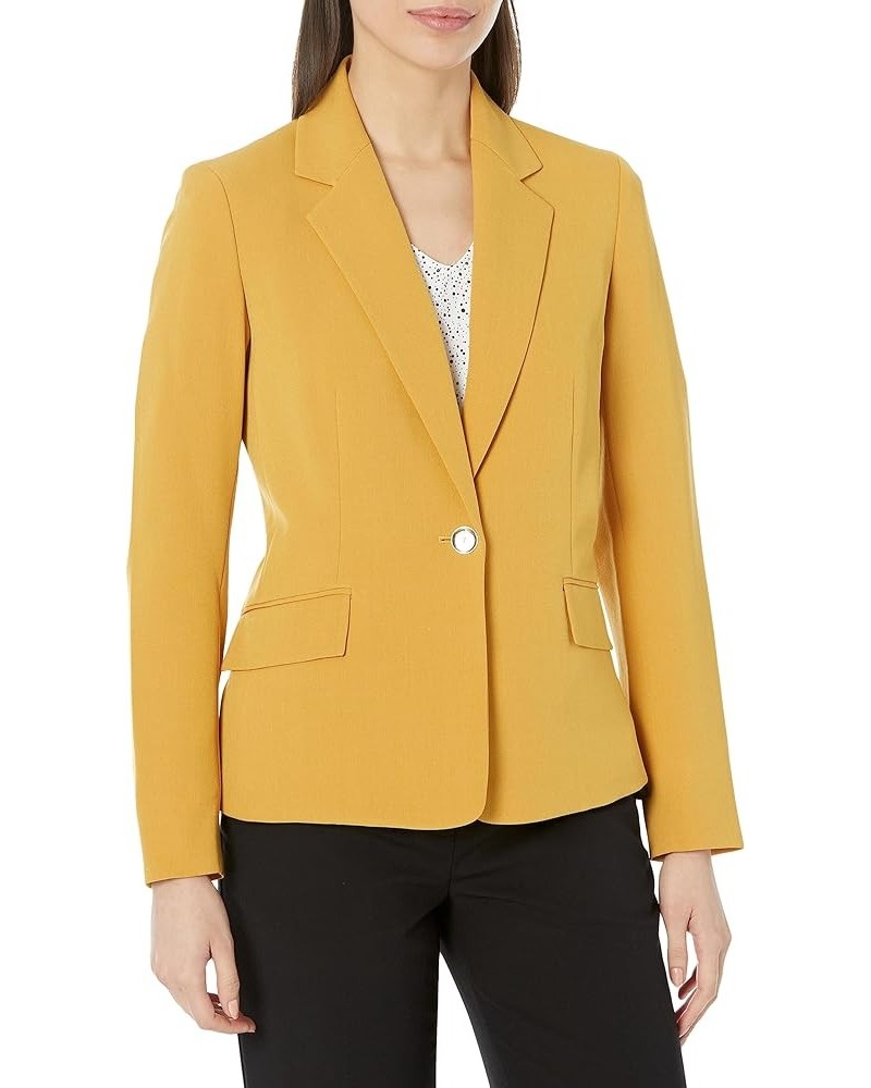 Women's 1 Bttn Jacket W/Slit Sleeves & Flap Pkts Honeycomb $26.90 Blazers