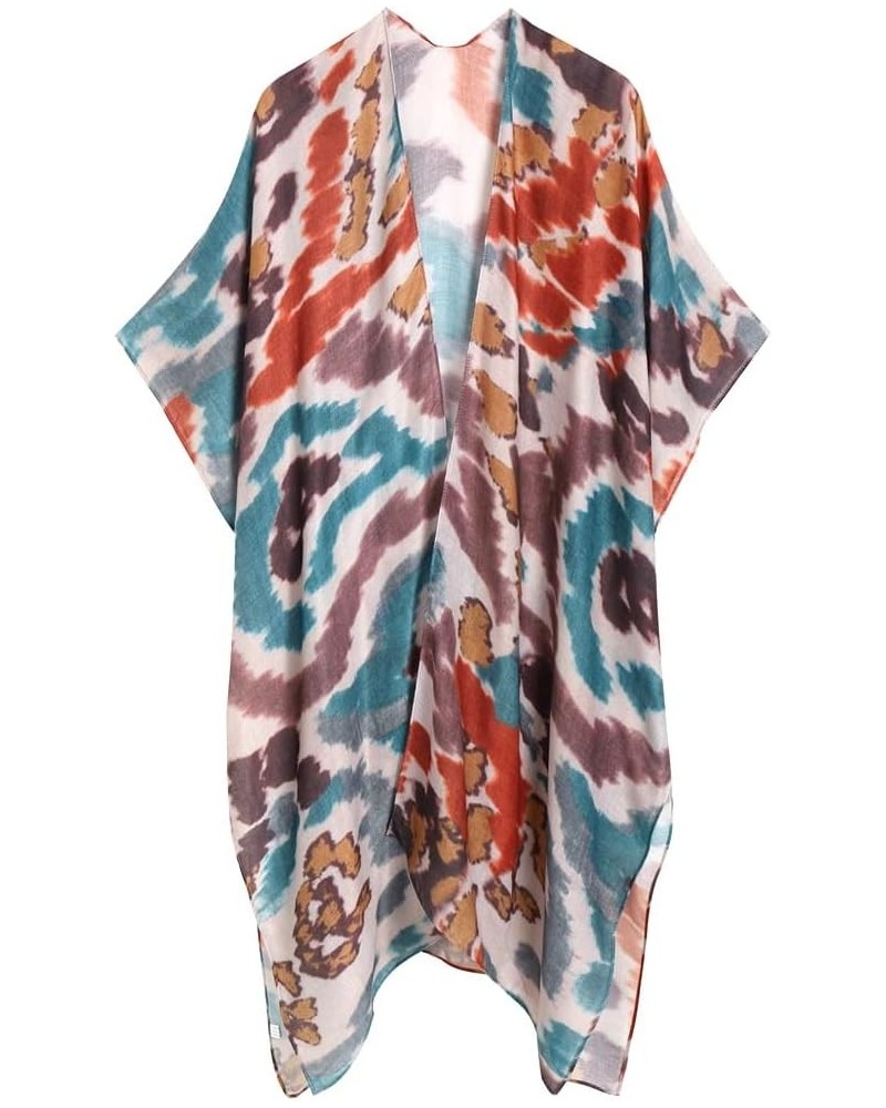 Women's Swimsuit Coverups Beach Cover Up Loose Cardigan Kimono for Swimwear with Floral Print Kc06 $10.00 Swimsuits