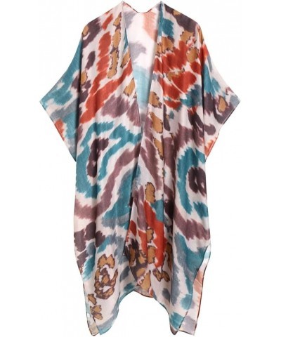 Women's Swimsuit Coverups Beach Cover Up Loose Cardigan Kimono for Swimwear with Floral Print Kc06 $10.00 Swimsuits