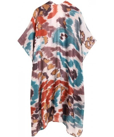 Women's Swimsuit Coverups Beach Cover Up Loose Cardigan Kimono for Swimwear with Floral Print Kc06 $10.00 Swimsuits