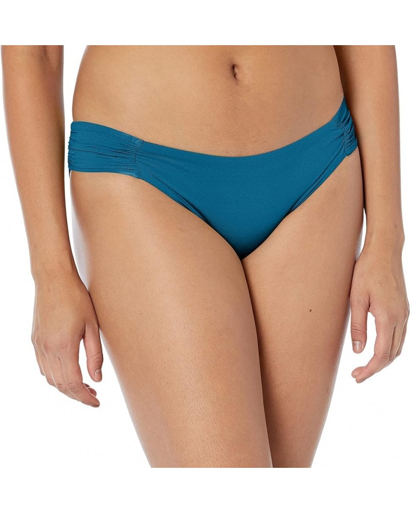 Women's Shirred Side Hipster Pant Bikini Swimsuit Bottom Peacock//Getaway Solids $14.79 Swimsuits