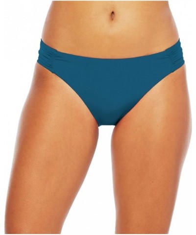 Women's Shirred Side Hipster Pant Bikini Swimsuit Bottom Peacock//Getaway Solids $14.79 Swimsuits