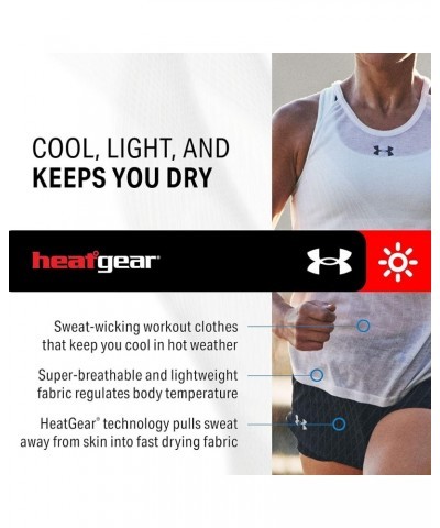 Women's HeatGear Racer Tank Blue Haze (425)/Metallic Silver $15.95 Activewear