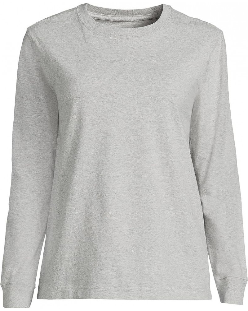 Women's Super T Long Sleeve Crew Neck Gray Heather $11.17 T-Shirts