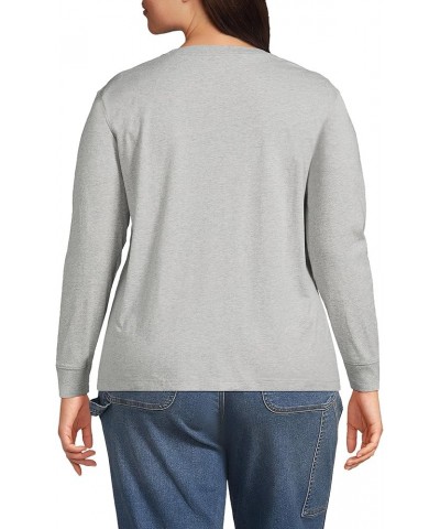 Women's Super T Long Sleeve Crew Neck Gray Heather $11.17 T-Shirts