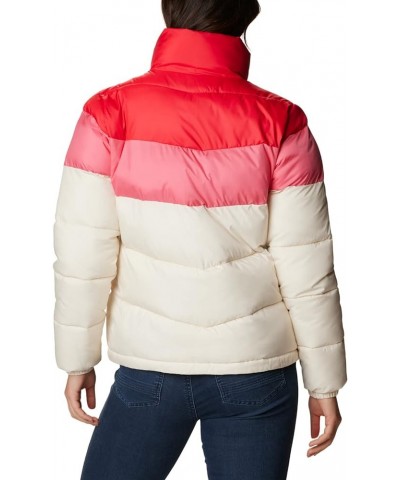 Women's Puffect Color Blocked Jacket Chalk/Camellia Rose/Red Lily $40.67 Jackets