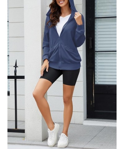 Womens Hoodies Oversized Waffle Knit Shacket Boyfriend Shirt Jacket Loose Fit Long Sleeve Tops Gray Blue $16.72 Hoodies & Swe...