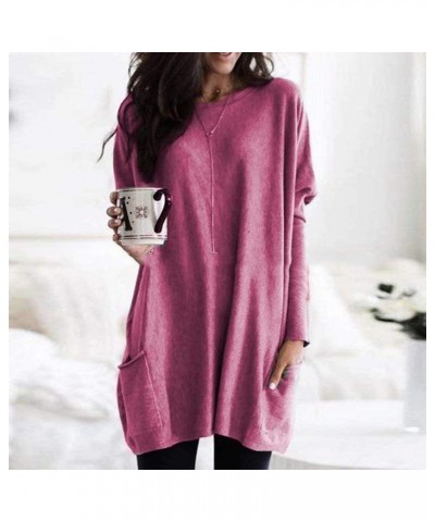 2023 Fall Comfort Totally Smitten Sweater.Women's Casual Long Sleeve Loose Crew Neck Sweater Medium Red $9.87 Sweaters