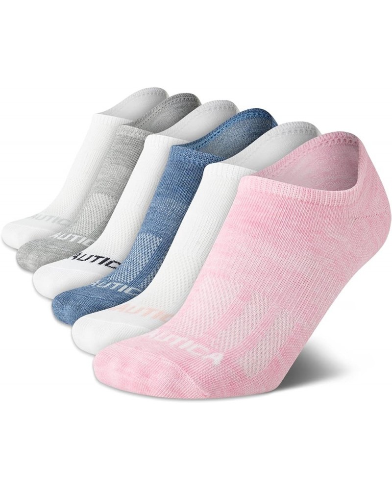 Women's Socks - No Show Cuff Liners (6 Pack) Pink Assortment $10.25 Activewear