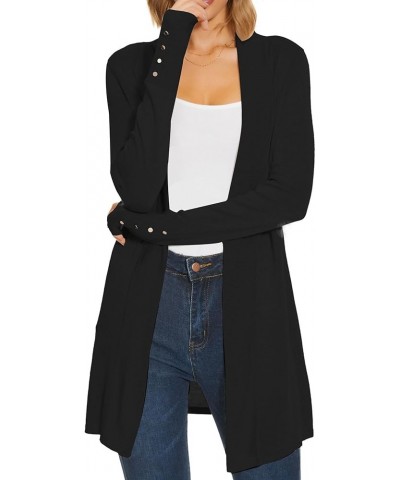 Women's Cardigans Open Front Long Sleeve Cardigan Sweaters Dressy Casual Trendy Lightweight Black $20.89 Sweaters