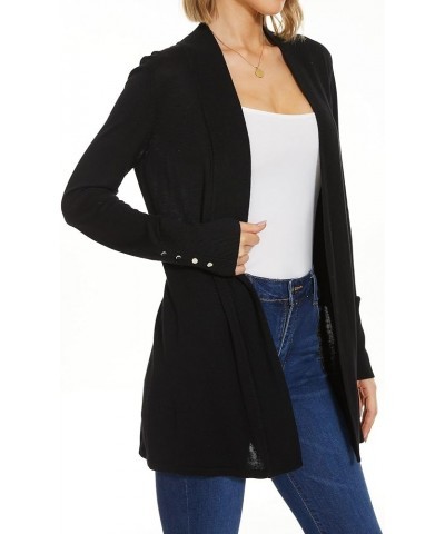 Women's Cardigans Open Front Long Sleeve Cardigan Sweaters Dressy Casual Trendy Lightweight Black $20.89 Sweaters