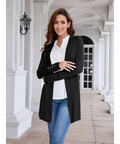 Women's Cardigans Open Front Long Sleeve Cardigan Sweaters Dressy Casual Trendy Lightweight Black $20.89 Sweaters