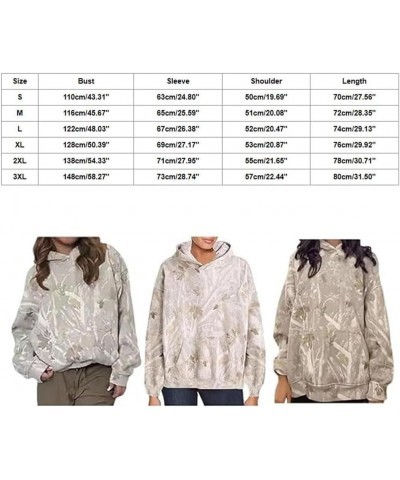 Women's Camo Sweatshirt Oversized Crewneck Hoodies Y2K Novelty Hoodie Maple-Leaf Fleece Sweatshirts Pocket Trendy 22 $16.95 H...