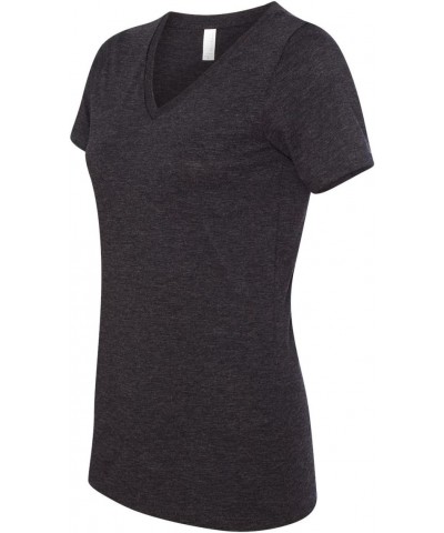 Women's Relaxed Jersey V-Neck T-Shirt_Charcoal-Black Triblend_Small $7.60 T-Shirts