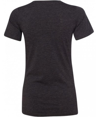 Women's Relaxed Jersey V-Neck T-Shirt_Charcoal-Black Triblend_Small $7.60 T-Shirts