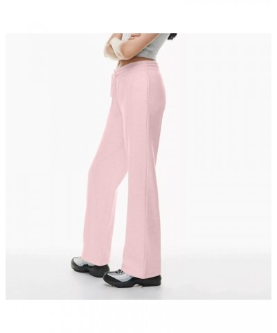 High Waisted Wide Leg Pants for Women Drawstring Fall Casual Palazzo Pants Comfort Loose Fit Solid Color Trousers with Pocket...