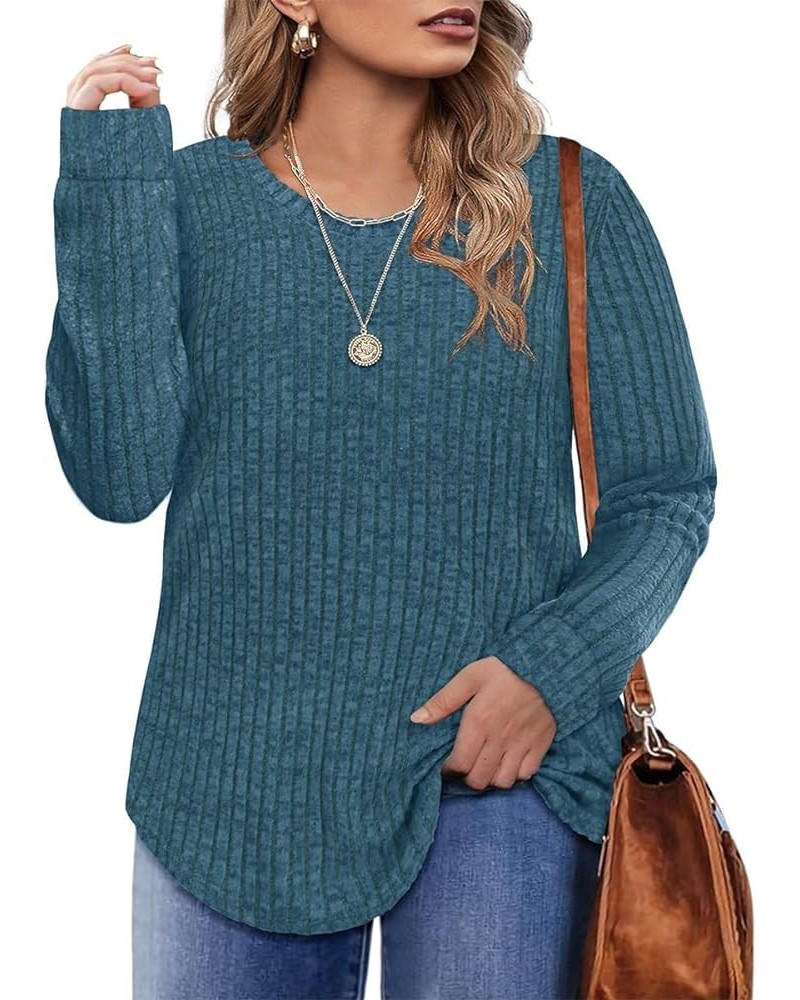 Plus Size Tops for Women Long Sleeve Raglan V Neck T Shirts Tunic Fall Blouse Xl-5Xl 14W -28W A396v-pb $16.79 Tops