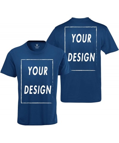 Custom T Shirt for Men Women Design Your Own Front Back Print Personalized T-Shirts Standard Men Navy $6.60 T-Shirts