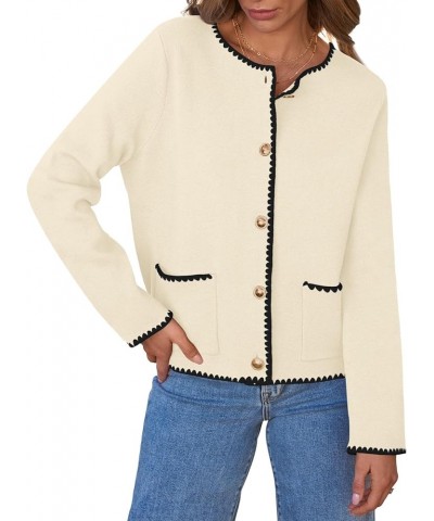 Womens Cardigan Lady Outerwear Open Front Button Down Chunky Coat Jacket Winter Sweater Apricot $16.40 Sweaters