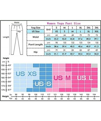 Women's High Waisted Yoga Pants with Pockets Tummy Control Yoga Pants Workout Running Legging Yg7075 $12.19 Activewear