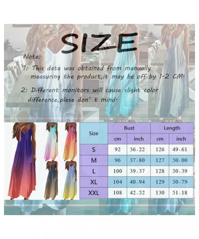 Women's Casual Loose Sundress Long Dress Sleeveless Tie Dye Split Maxi Dresses Summer Beach Dress with Pockets H1d-blue $9.21...