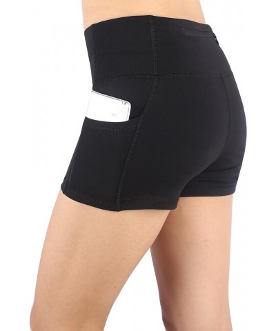 Womens Workout Yoga Short Pants Active Running Shorts Pocket Black/Gray(2pack) $15.20 Shorts