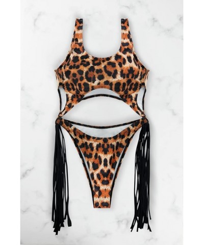 Women's Sexy One Piece Swimsuits Bikini Bathing Suit 03-brown $18.14 Swimsuits