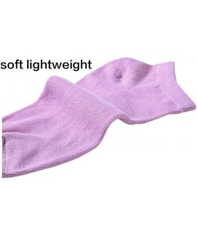 Athletic Low Cut Ankle Socks-Stretch Cuffs Soft 10 Pairs Purple $8.40 Activewear