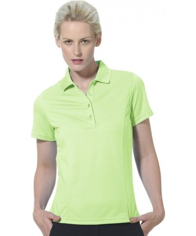 Women's Light Weight Pique Solid Polo Shirt 2070 Sap Green $11.66 Activewear