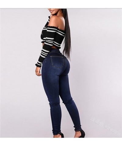 Women's Double Breasted Jeans High Waisted Skinny Butt Lift Jeans for Women Stretch Slim Denim Pants Calf Jeans (Medium,Blue)...